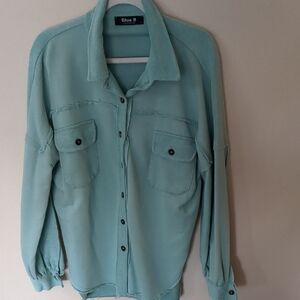 Womens Sea Green  Shacket  Large L Like New